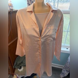 Dior Light Pink Button Down Night Shirt